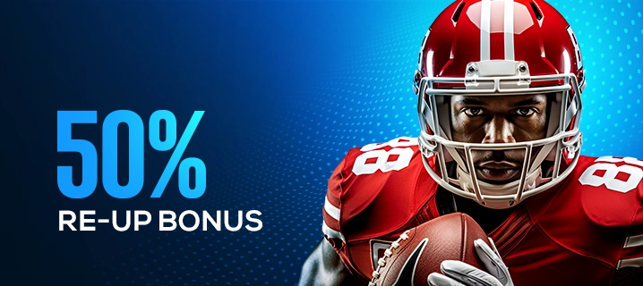 Up to 50% Sports Re-up Bonus