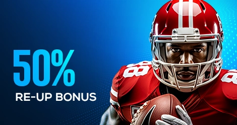 Up to 50% Sports Re-up Bonus