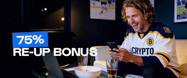 75% Sports Crypto Re-up Bonus