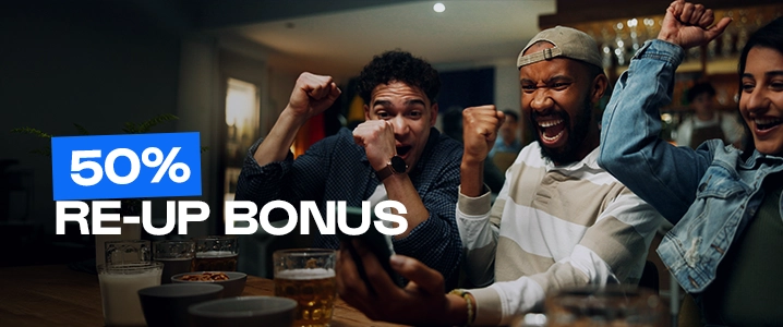 50% Sports Re-up Bonus